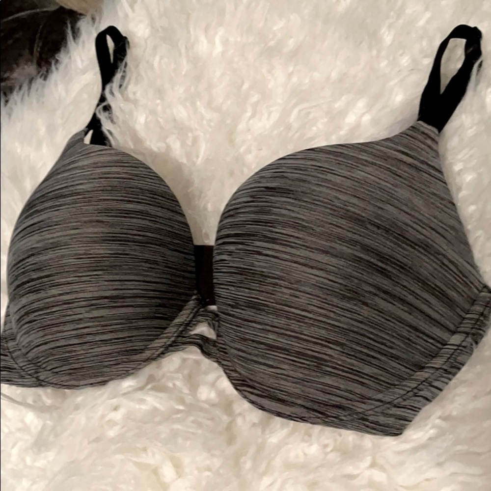 Victoria’s Secret Bra Black Gray 32 DD Perfect